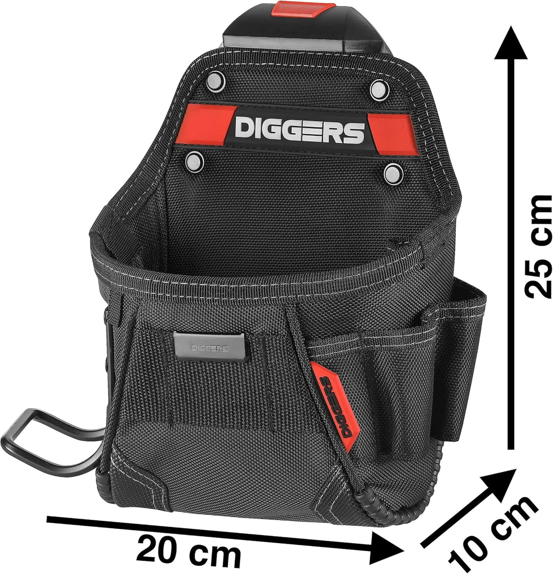 Diggers Tools - Allrounder M Werkzeugtasche - [ Profi Quick Klik System ] Flexibel Kombinierbare Wer