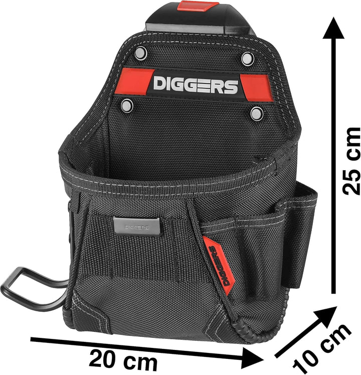 Diggers Tools - Allrounder M Werkzeugtasche - [ Profi Quick Klik System ] Flexibel Kombinierbare Wer