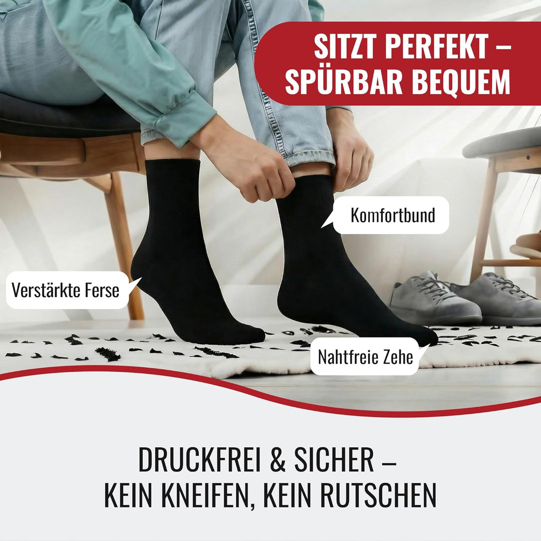 Mat & Vic's Socken Herren Herrensocken Damen Damensocken Cotton classic Crew Socks, gekämmte Baumwol