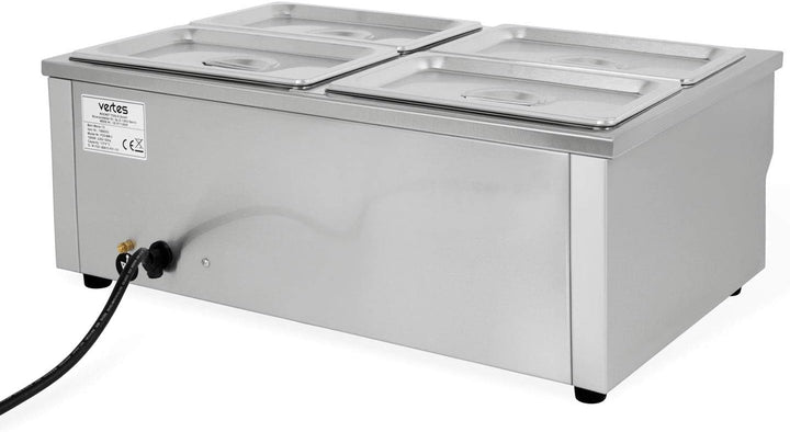vertes Speisenwärmer Buffetwärmer Wärmebehälter Für Speisen Elektrisch 1500W aus Edelstahl (Inkl 4X