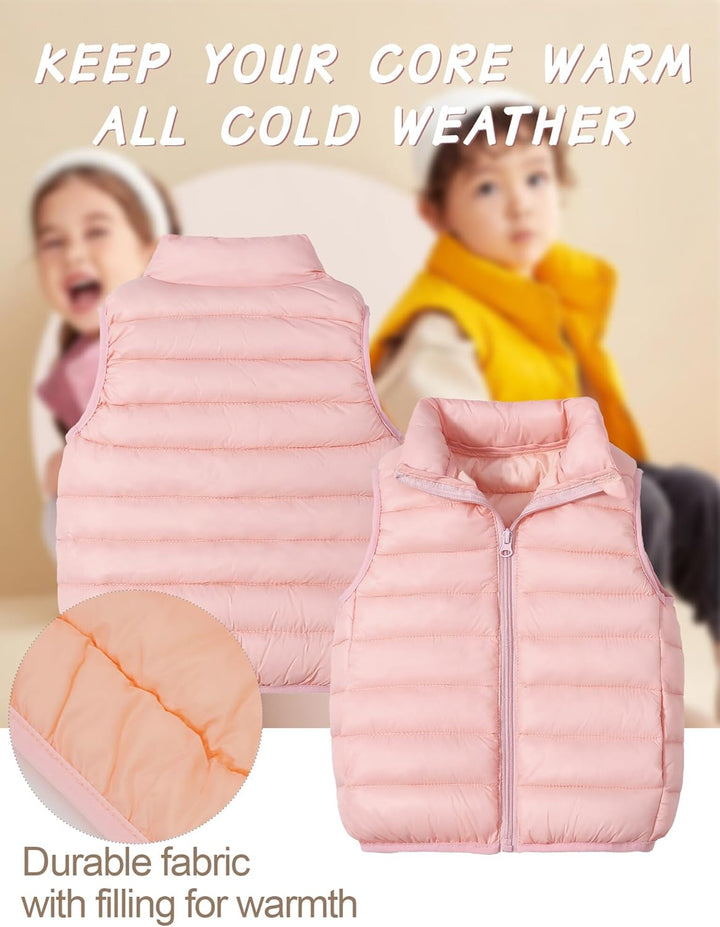 Happy Cherry Kinder Winterweste Gefütterte Stehkragen Weste Winddicht Ärmellose Jacke Baby Warme Ste