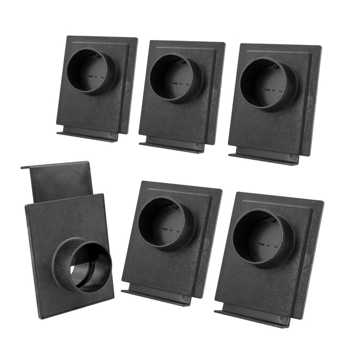 POWERTEC 70133V 6,4 cm Blast Gate für Vakuum 6 Stück, 6 Stück