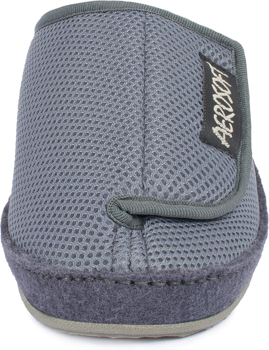 Aerosoft Klett-Pantolette 6032-4P Damen Herren Hausschuh Weite G-H rutschhemmend 37 EU Grau, 37 EU G