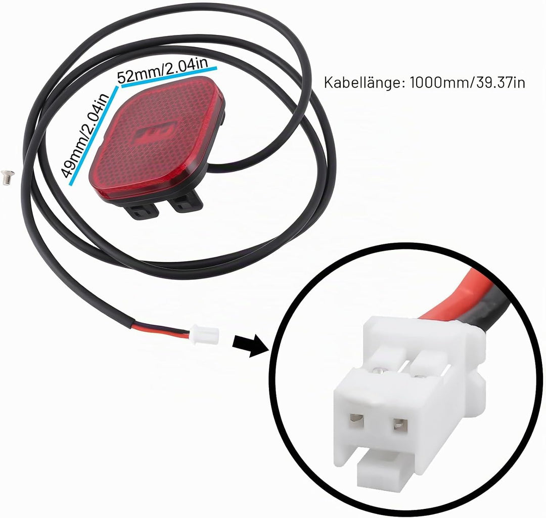 EMSea 1 x Rücklicht für Elektroroller, kompatibel mit Ninebot F D Max G2