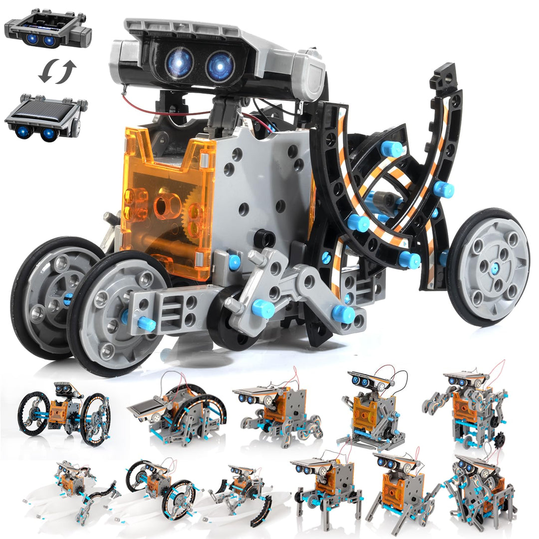 Bravmate Solar Roboter Spielzeug für Kinder ab 10+ Jahre,14-in-1 STEM Spielzeug DIY Bausatz für Robo