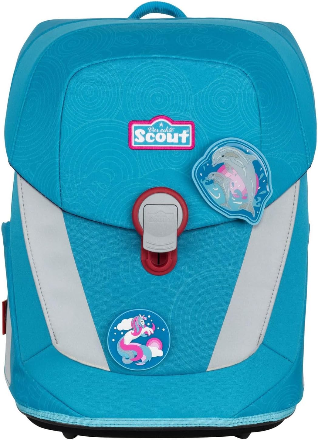 Scout Sunny II Schulranzen Set 4 tlg. mit Funny Snaps dolphins Einheitsgrösse
