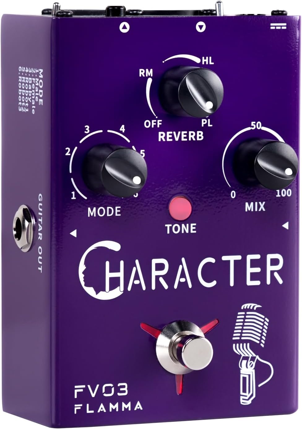 FLAMMA FV03 Vocal Effects Pedal Voice Changing Sounds Like Robot Male Female Baby with Delay Reverb