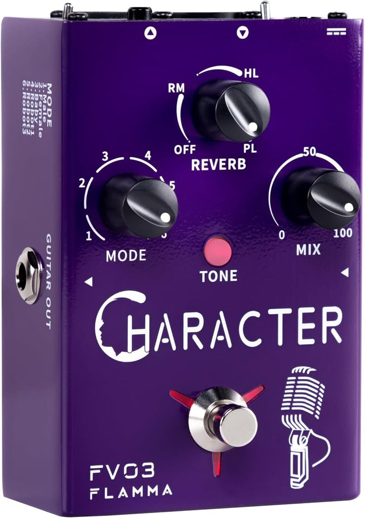 FLAMMA FV03 Vocal Effects Pedal Voice Changing Sounds Like Robot Male Female Baby with Delay Reverb