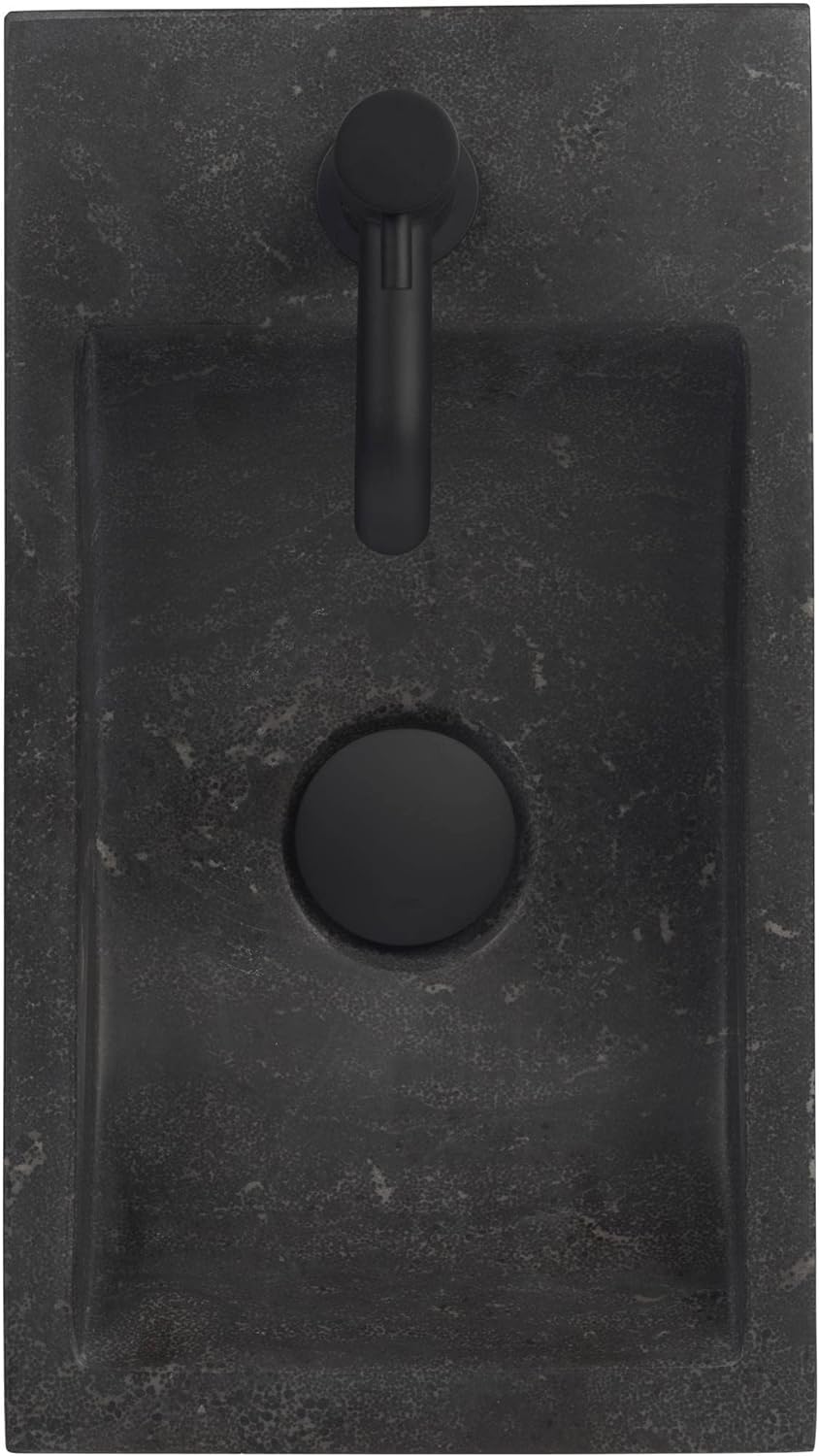 Saqu Nature Collection Naturstein-Waschbecken Links 40x22x10cm