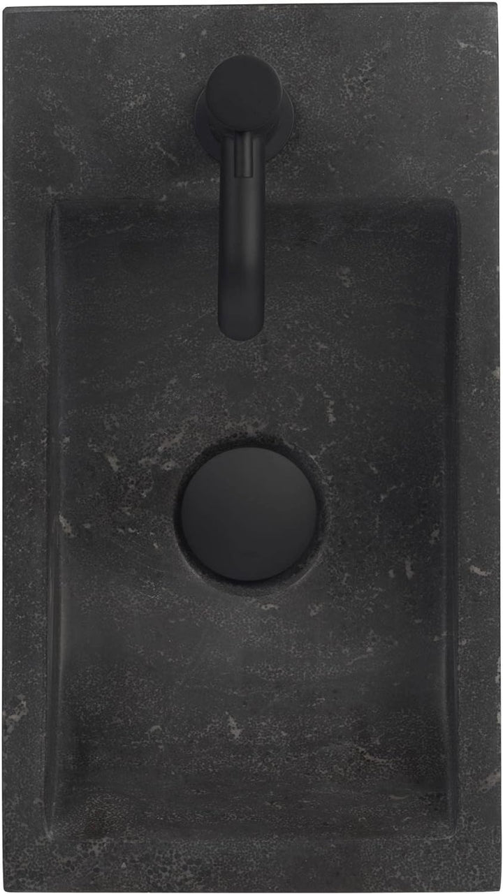 Saqu Nature Collection Naturstein-Waschbecken Links 40x22x10cm