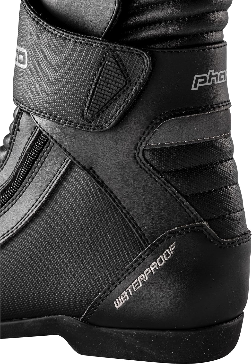 Pharao Trigon WP Motorradstiefel Kurz - Wasserdicht - PU - Polyester 42 EU Schwarz, 42 EU Schwarz