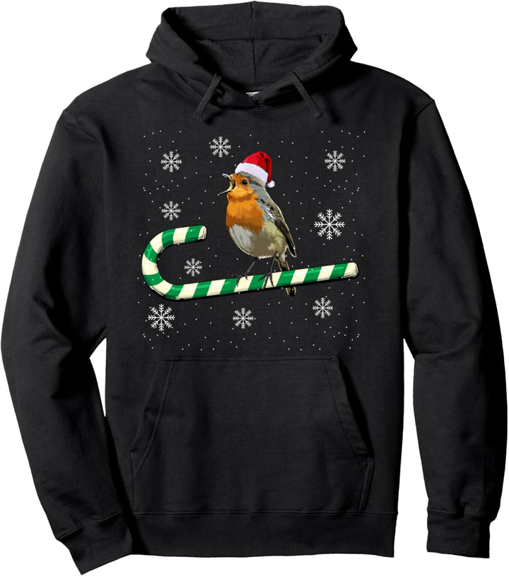 Rotkehlchen Weihnachten Vogel Beobachten Singvögel Geschenk Pullover Hoodie
