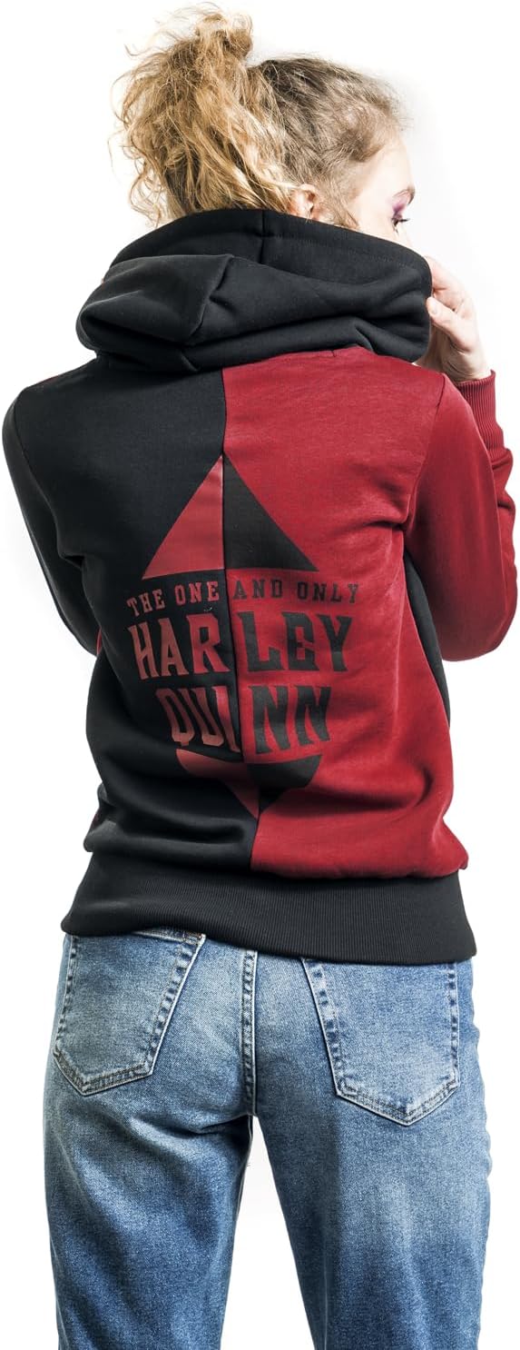 Suicide Squad Harley Quinn Frauen Kapuzenpullover rot/schwarz, M