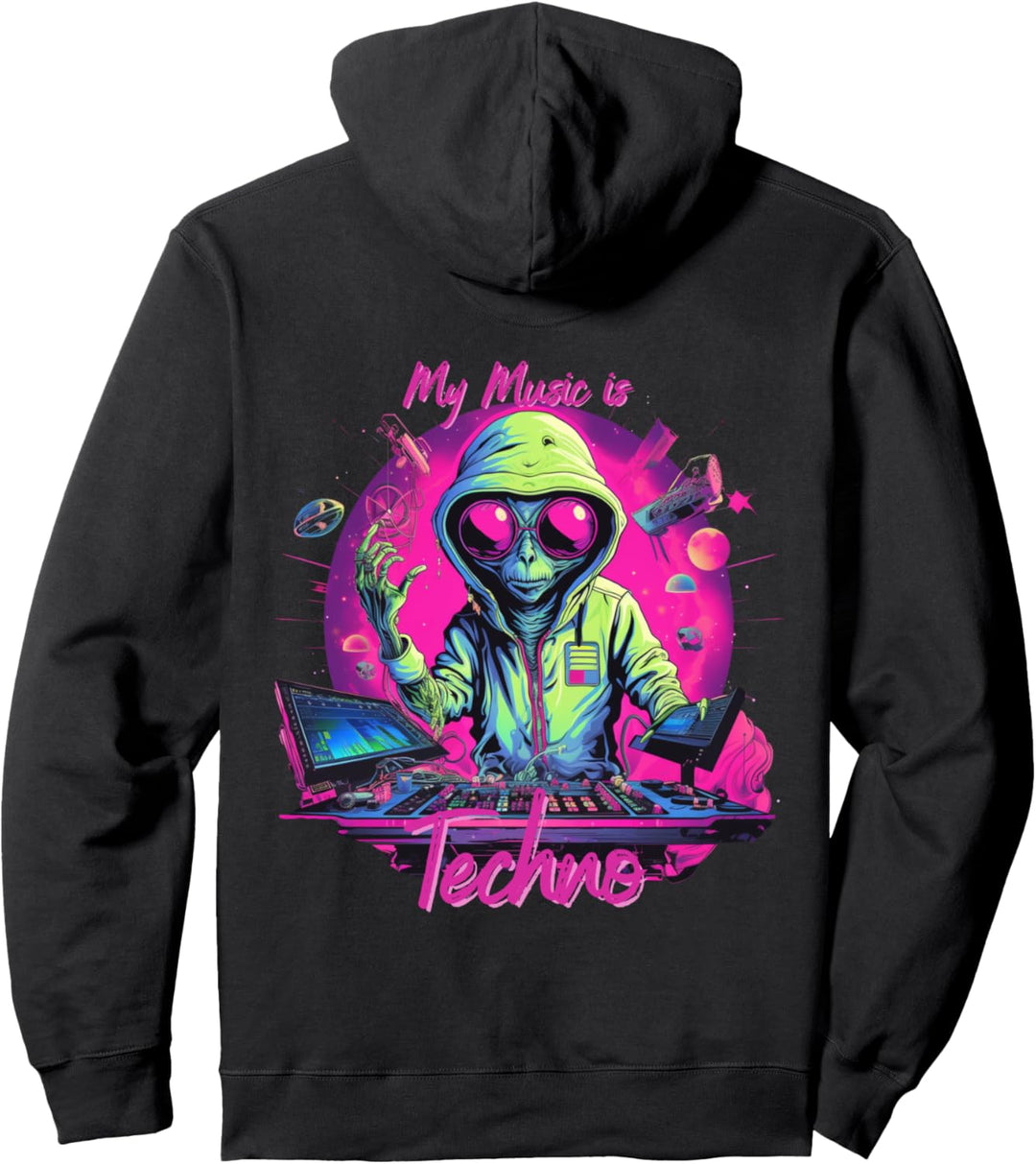 My Music is Techno | Rave | Merch | Bass | Festival Pullover Hoodie