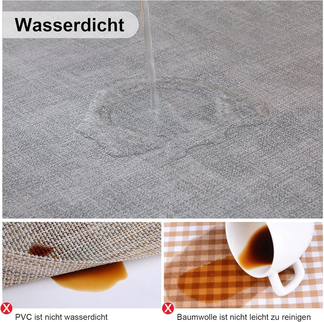 Homaxy Tischsets Abwaschbar 6er Set, Wasserdicht Tischset, Platzsets Abwischbar Doppelseitigen, Plat