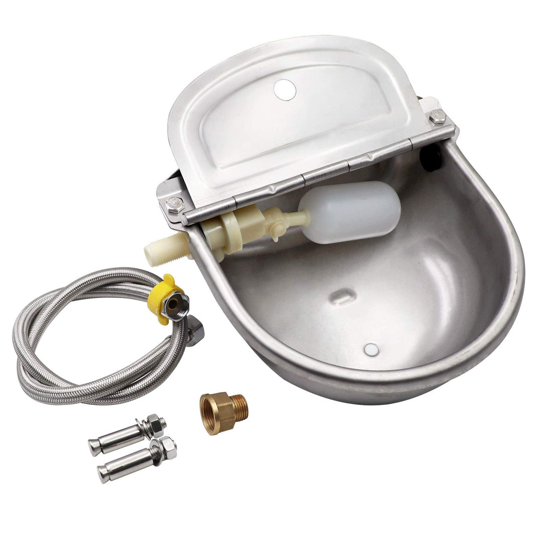 Svauoumu Automatische Tränke Mit Schwimmer Ventil, Edelstahl Rinder Viehtränke Tränkebecken, Tränkeb