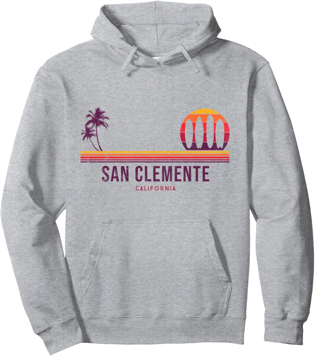 California San Clemente Vintage Surf Pullover Hoodie