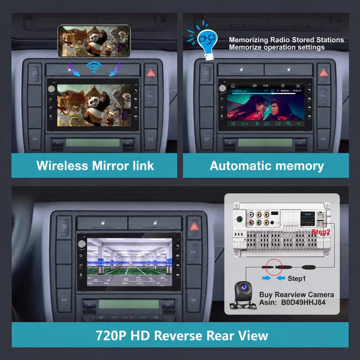 Auto-Radio für VW Golf 4/Polo Bora MK3 MK4/Passat MK5 | Linux-System,Hohe Leistung, VW Radio mit Wir