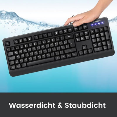 Perixx,11363,PERIBOARD-517 AA8Wasserdichte WaschbareTastatur mit Ziffernblock,IP65, Vollständig Wass