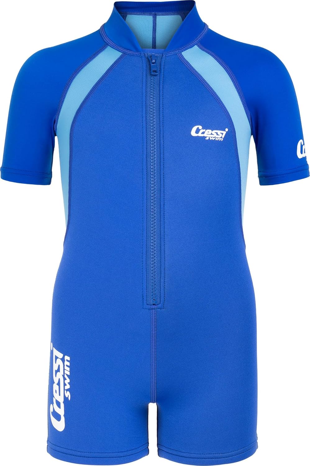 Cressi Kid Shorty Wetsuit 1.5 mm - Shorty Neoprenanzug für Kinder Ultra Stretch Neopren Blau/Hellbla