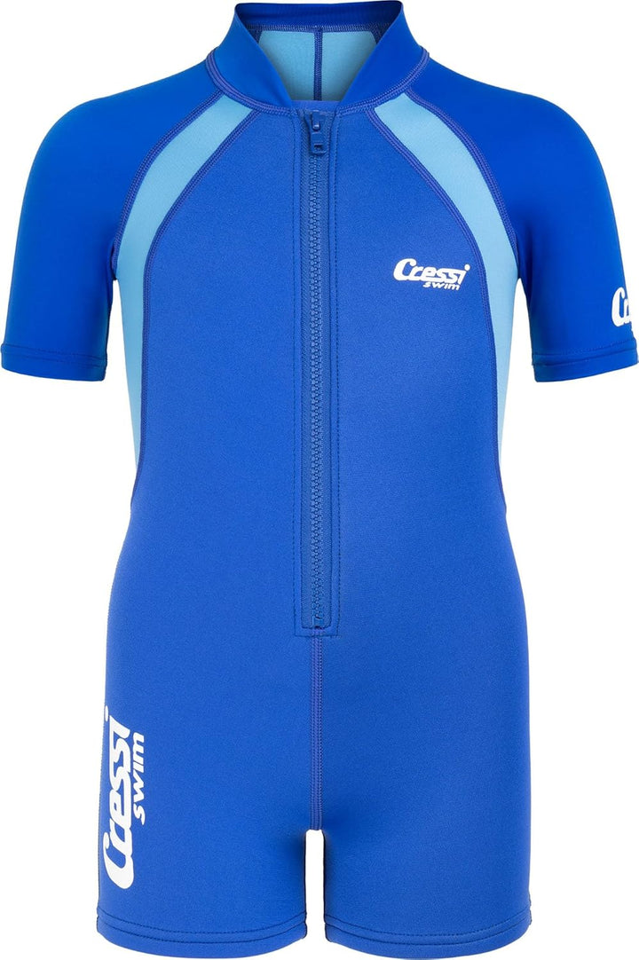 Cressi Kid Shorty Wetsuit 1.5 mm - Shorty Neoprenanzug für Kinder Ultra Stretch Neopren Blau/Hellbla