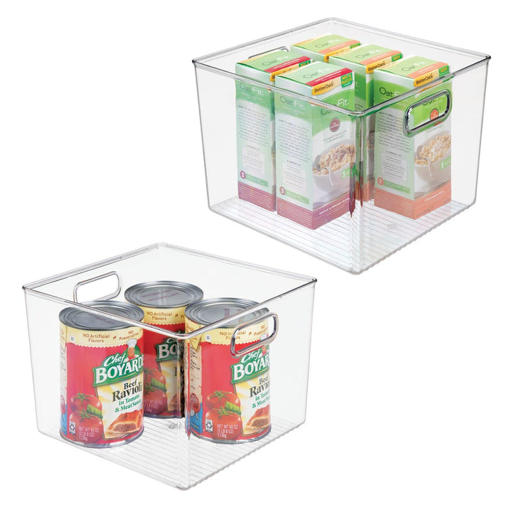 mDesign 2er-Set Kühlschrankbox – Kunststoffkiste für Obst, Konserven, Medikamente und vieles mehr –