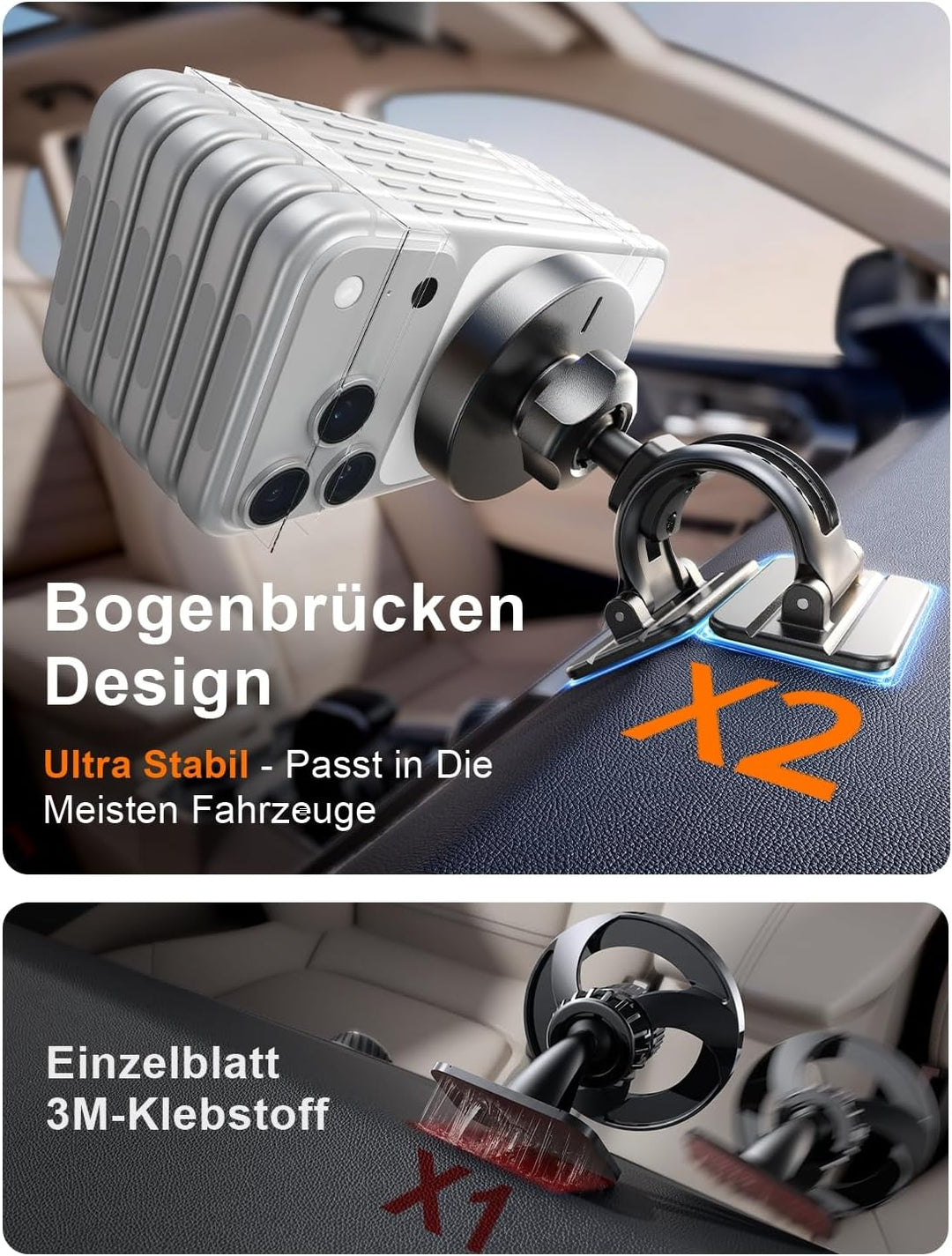 LISEN für Magsafe Autohalterung 15W Handyhalterung Auto mit Ladefunktion Handy Halterung Auto Magsaf
