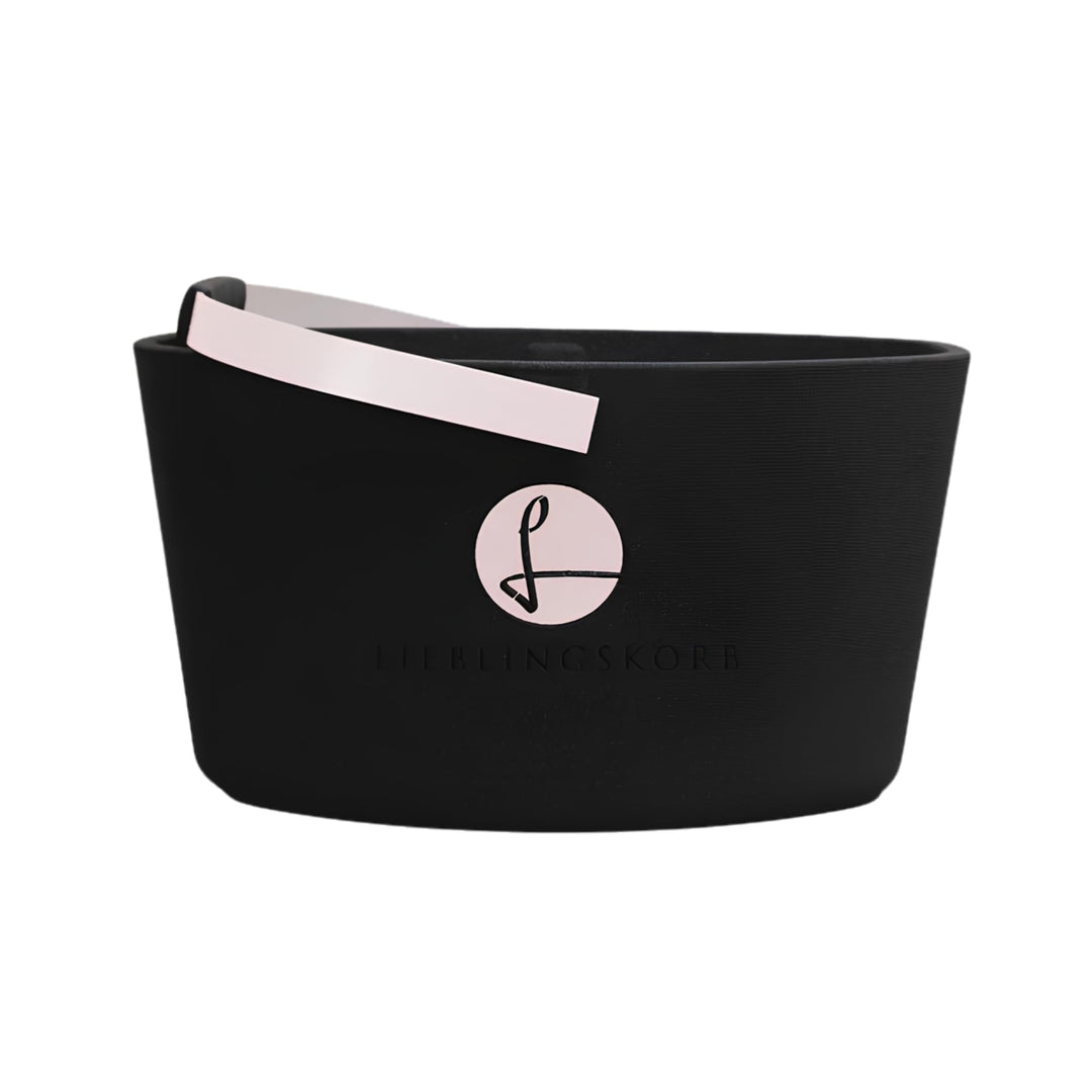 LIEBLINGSKORB Original black pastellrosa - ultraleichter, kippsicherer &amp; formstabiler Einkaufskorb -