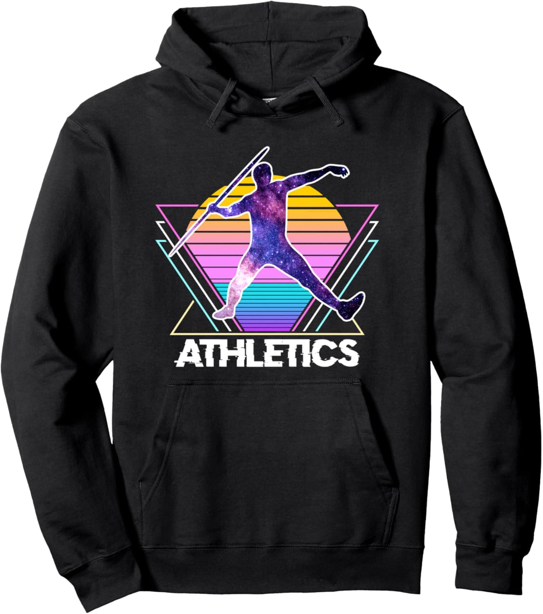 Leichtathletik Speerwurf Sport Retro Vintage Vaporwave 90er Pullover Hoodie
