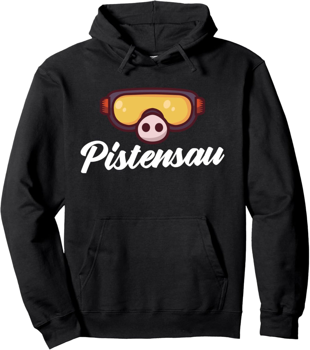 Pistensau Kostüm Party für Skifahrer Skihasen und Skilehrer Pullover Hoodie