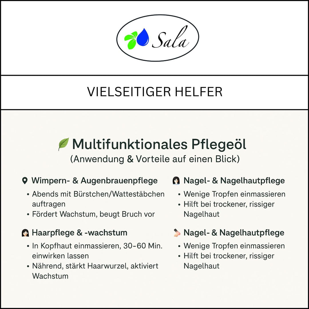 Sala Rizinusöl kaltgepresst BIO 1 L 1000 ml Glasflasche Rizinusöl kaltgepresst bio 1 l (1er Pack), R