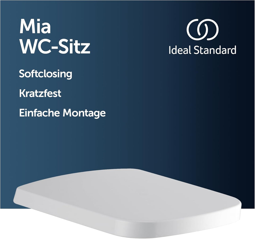 Ideal Standard J469701 WC-Sitz SIMPLYU Mia mit Softclosing aus Kunststoff, mit Deckel, Scharnnier au