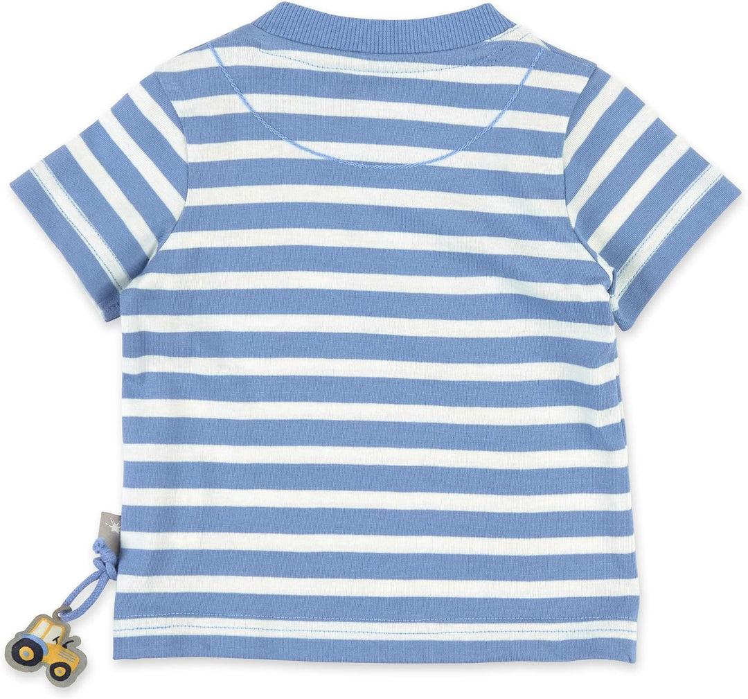 Sigikid Baby-Jungen T-Shirt 62 Blau-weiss Gestreift, 62 Blau-weiß Gestreift