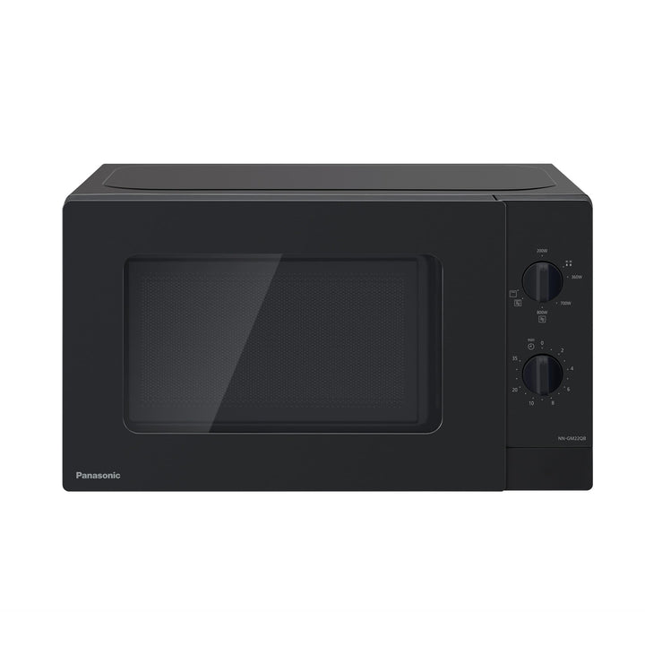 Panasonic NN-GM22QBEPG 20L Grill-Mikrowelle mit Glasplatte und Gitterrost, 800 W, 1000 W Grill, Auft