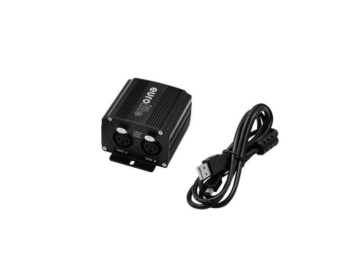 EUROLITE USB-Interface 2x512 DMX/Artnet inkl. 64x DMX512 Steuersoftware | USB-Interface für 2 DMX-Un