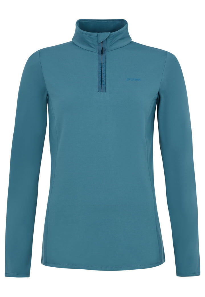 Protest Damen Fabriz 1/4 Zip Top Sweatshirt L Jewel Blue, L Jewel Blue