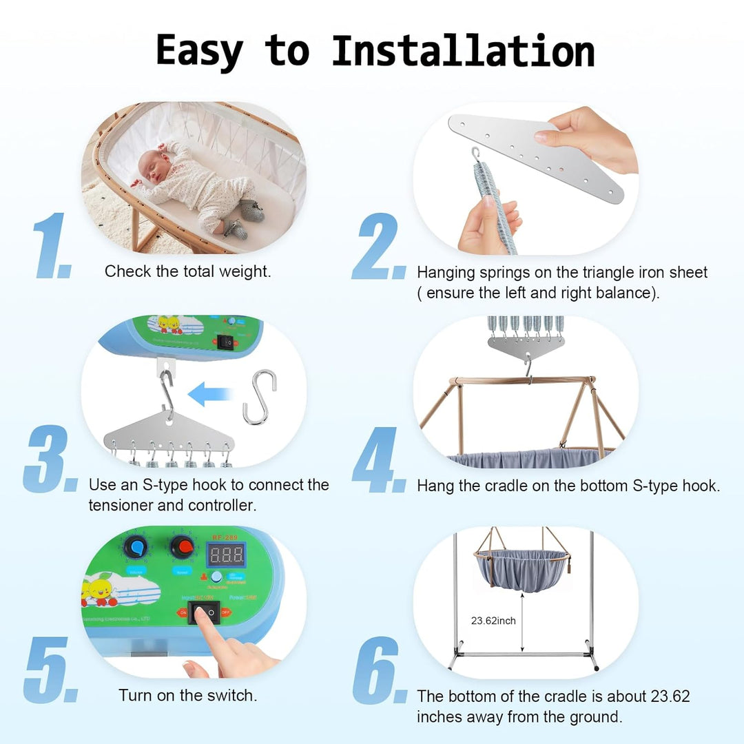 Hängende elektrische Wiegensteuerung Babyschaukel Controller Motor für Babys Federwiege,mit Einstell