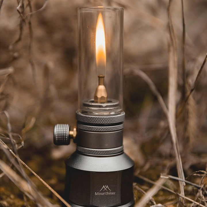 Camping Gaslaterne, Aluminiumlegierung Gaslampe, verstellbare Leuchtdichte, tragbare Gaslaterne Kerz
