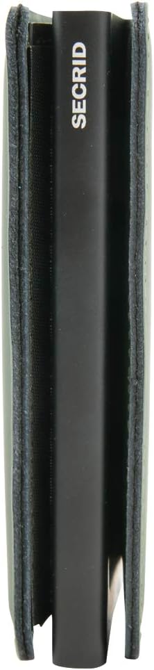 Secrid Slim Wallet Matte Black & Green Kartenetui aus Leder, Farbe: Grün/Schwarz, für 4 Karten mit o