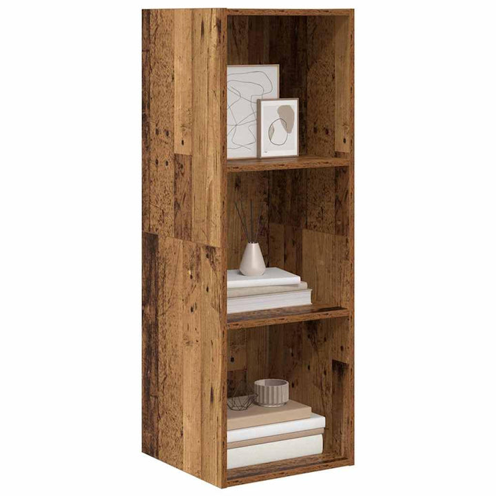 vidaXL TV-Schränk mit Regal Wandmontiert mit Speicher Altholz 37 x 37 x 107 cm Holzwerkstoff 107 cm