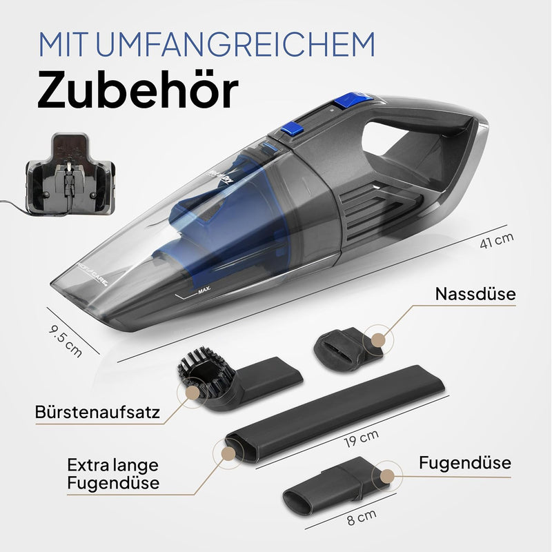 ProfiCare® 2in1 Handstaubsauger zum Nass- und Trockensaugen | Leistungsstarker Handstaubsauger Akku