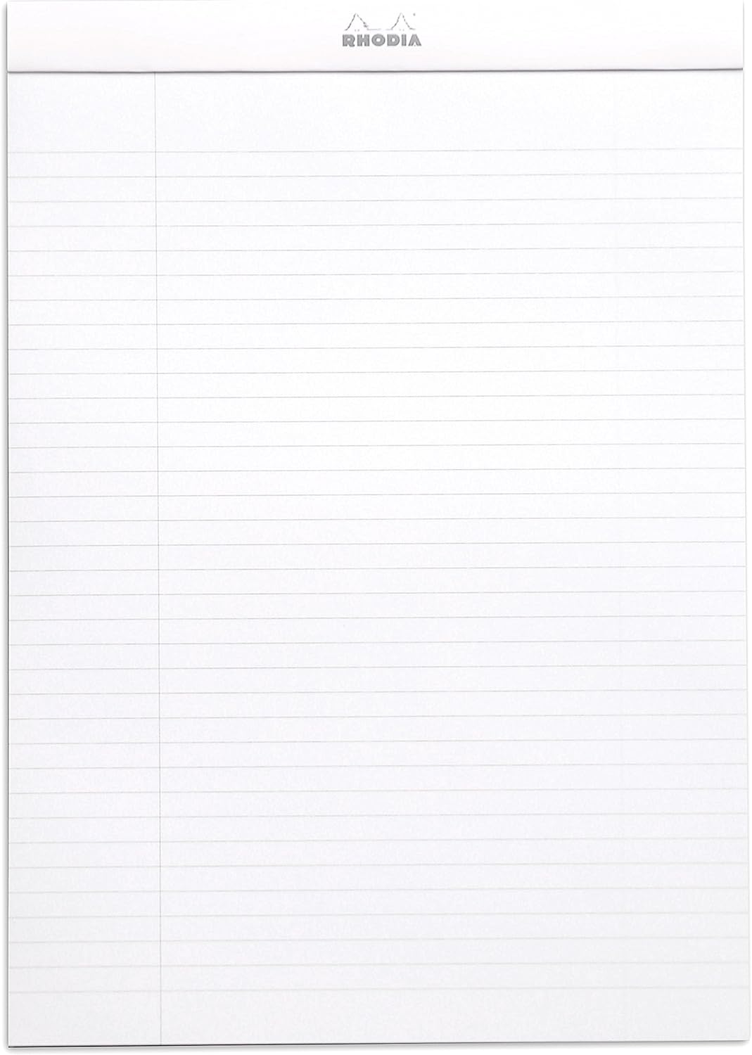 Rhodia 18601C - Packung mit 5 Notizblöcken geheftet No.18 A4 80 Blätter liniert mit Rand 80g, Weiss,