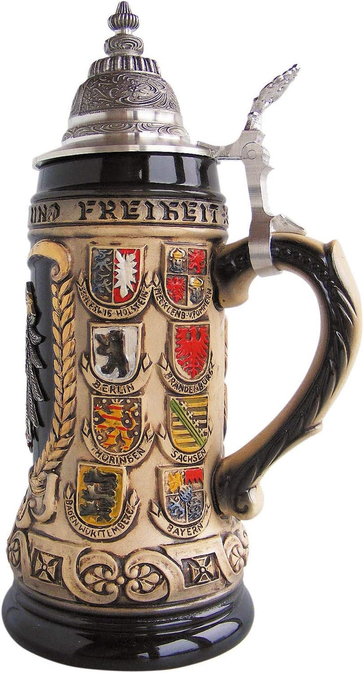 Zöller &amp; Born Bierkrug Deutschland mit Bundesländerwappen Seidel 0,5 Liter Bierseidel ZO 1425/6969