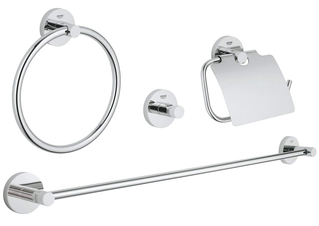 GROHE Essentials | Badaccessoires - Bad-Set 4-in-1 | chrom | 40776001 Rund ( Chrom ) Bad-Set 4 in 1,