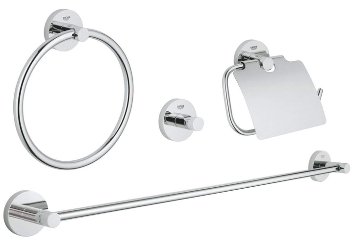 GROHE Essentials | Badaccessoires - Bad-Set 4-in-1 | chrom | 40776001 Rund ( Chrom ) Bad-Set 4 in 1,