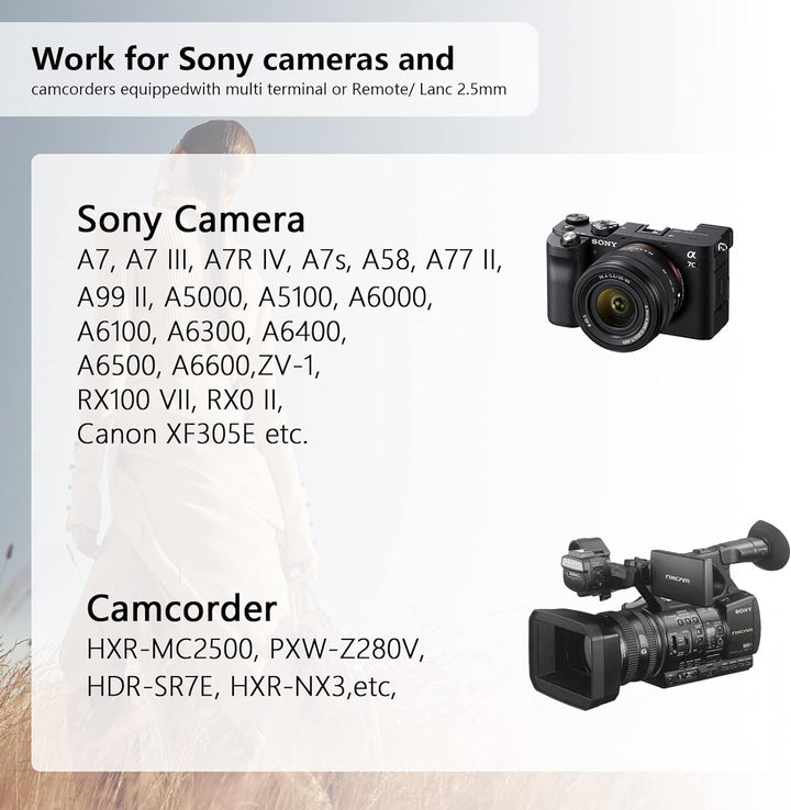 Aodelan Camera Remote Control with Zoomer,Wired Timer Shutter Release Compatible with Sony A7,A7 III