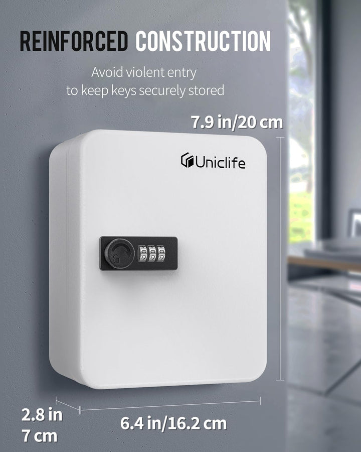 Uniclife 20 Position Schlüssel Kabinett mit Kombination Lock Resettable White Digital Security Stora