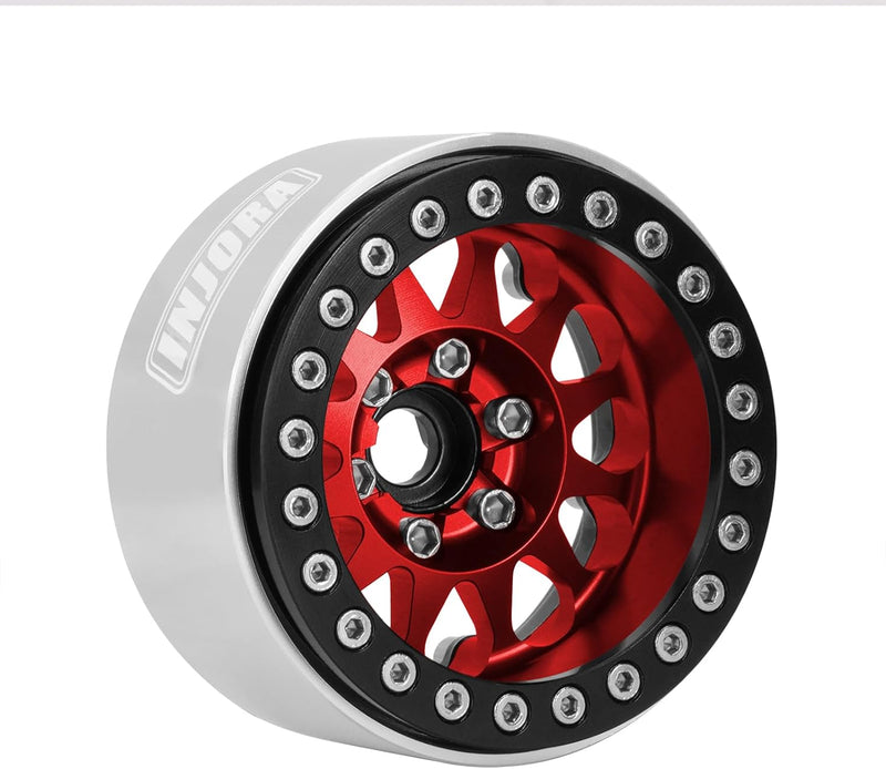 INJORA 1.9 Beadlock Felge Negativ Offset 10,4mm CNC Aluminium Rad für TRX4 SCX10 Gen8 VS4-10 1/10 RC