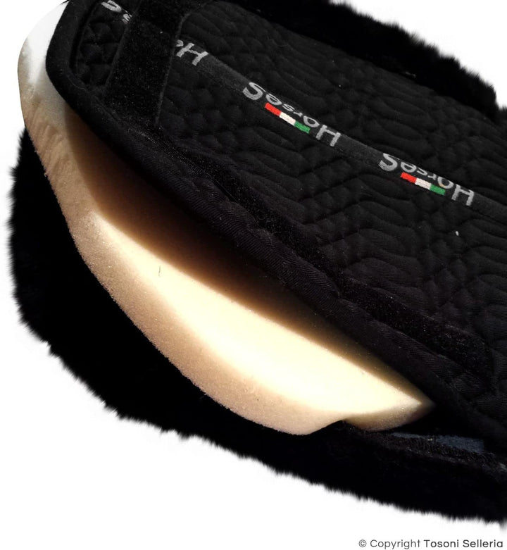 Horses, Einstellbares Sattelpad Merinos, Weiche und widerstandsfähige Halbschabracke, ideal zum Schu