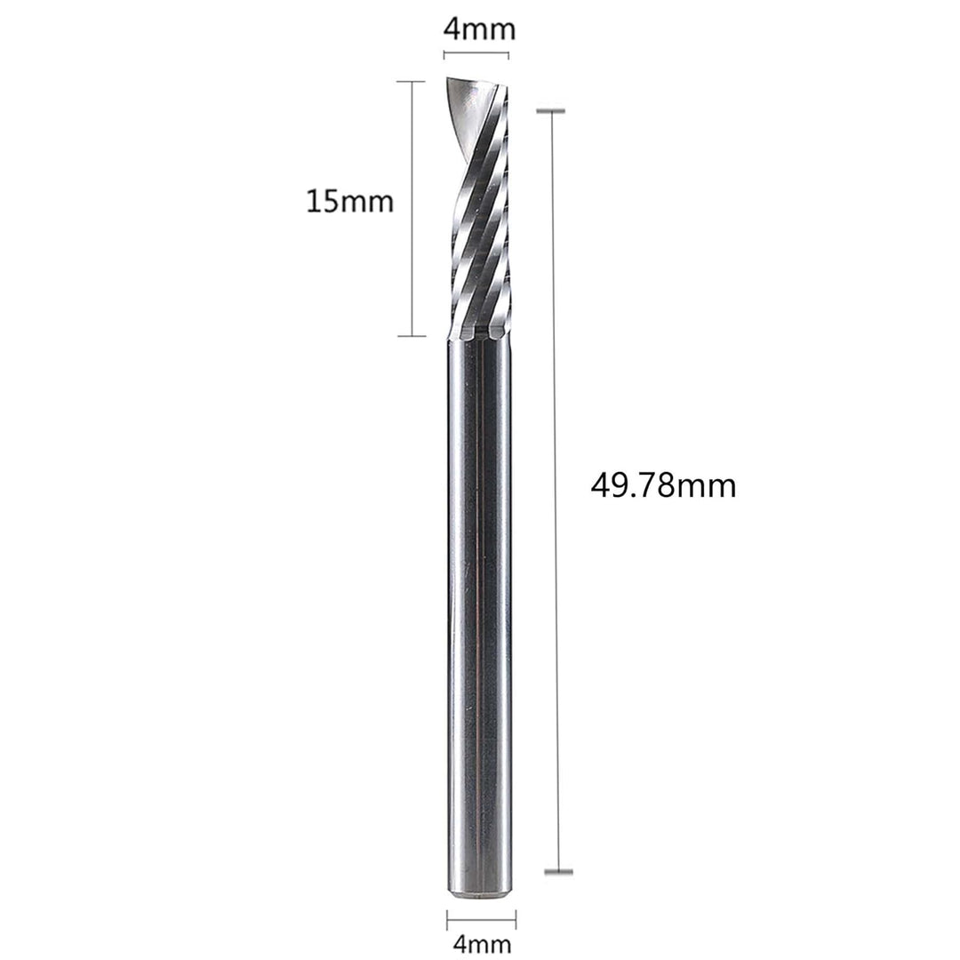 SpeTool 5 Stück Alu Fräser 4 mm (1/6") Schaft CNC Holz VHM 15mm Schnittlänge Schaftfräser für Alumin